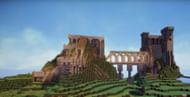Mountain castles require many resources but are unforgettable in their appearance (Image via Mojang)